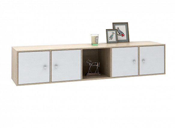 Полка Прайм-51-2 - дуб сонома / белый