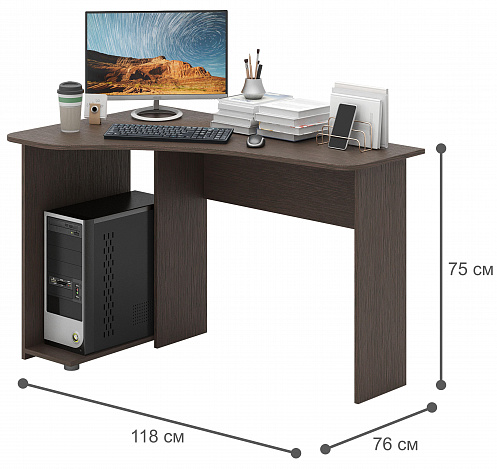 Стол угловой Корнет-7 - венге