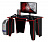 Стол игровой Страйкер-1 - черный / красный