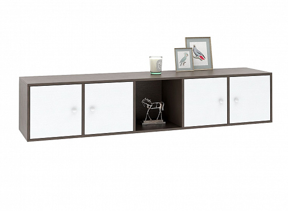 Полка Прайм-51-2 - венге / белый