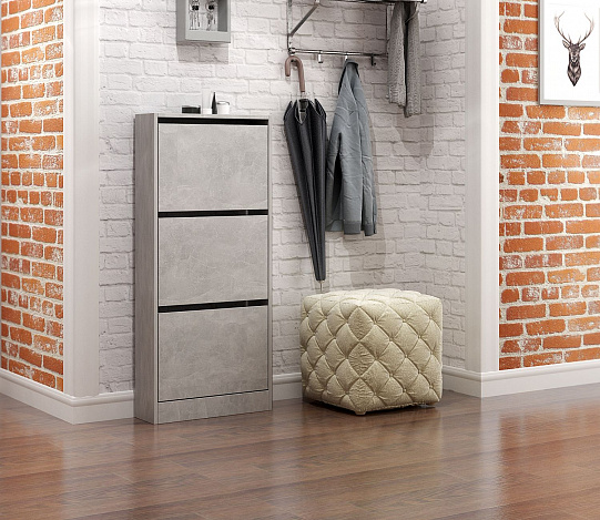 Обувница Уно-54У узкая  - бетон