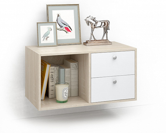 Подвесная тумба Прайм-21-6 - дуб сонома / белый