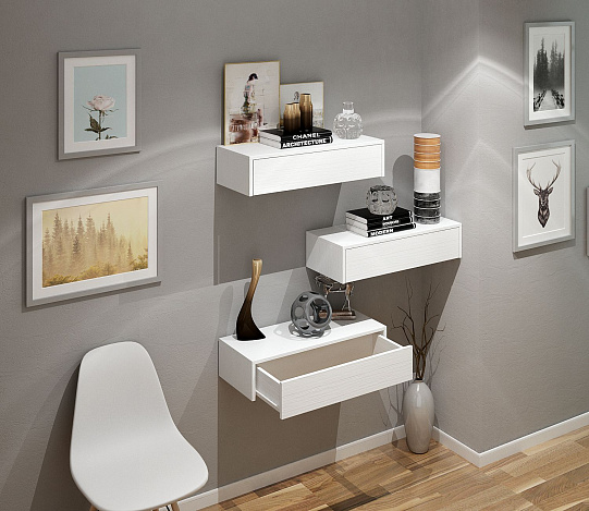 Тумба подвесная Уно-47 - белый