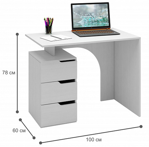 Стол компьютерный Нейт-1 - белый