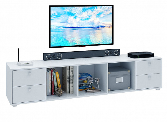 ТВ Тумба Прайм-51-8 подвесная / напольная - белый