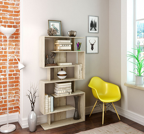 Стеллаж Зет-1 - дуб крафт