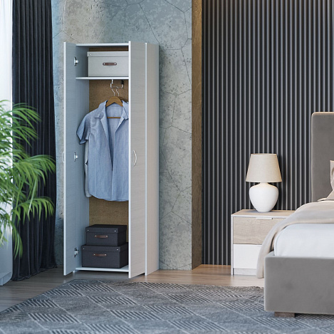 Распашной шкаф Уно-35 - белый