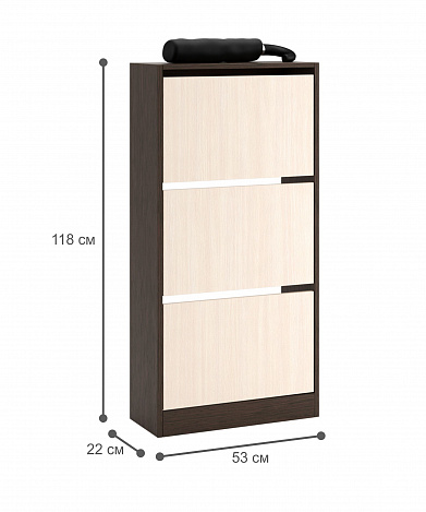 Обувница Уно-54 - венге / дуб молочный